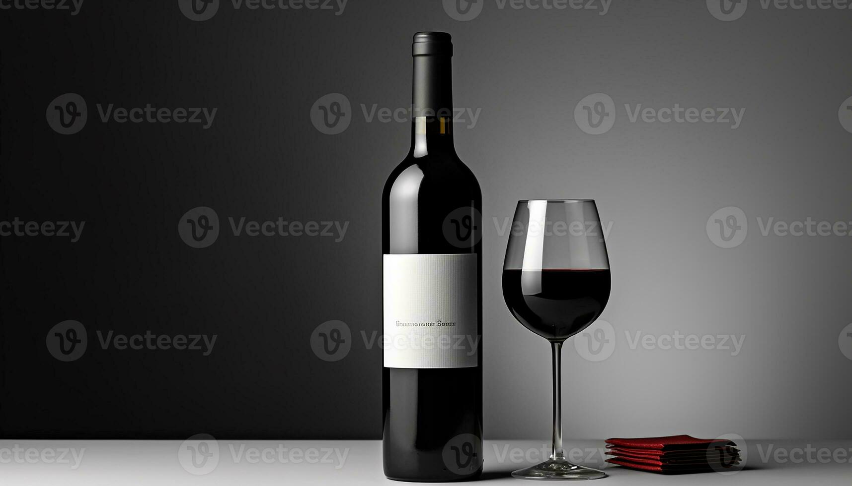 AI generated Luxury wine bottle reflects elegance and celebration generated by AI photo