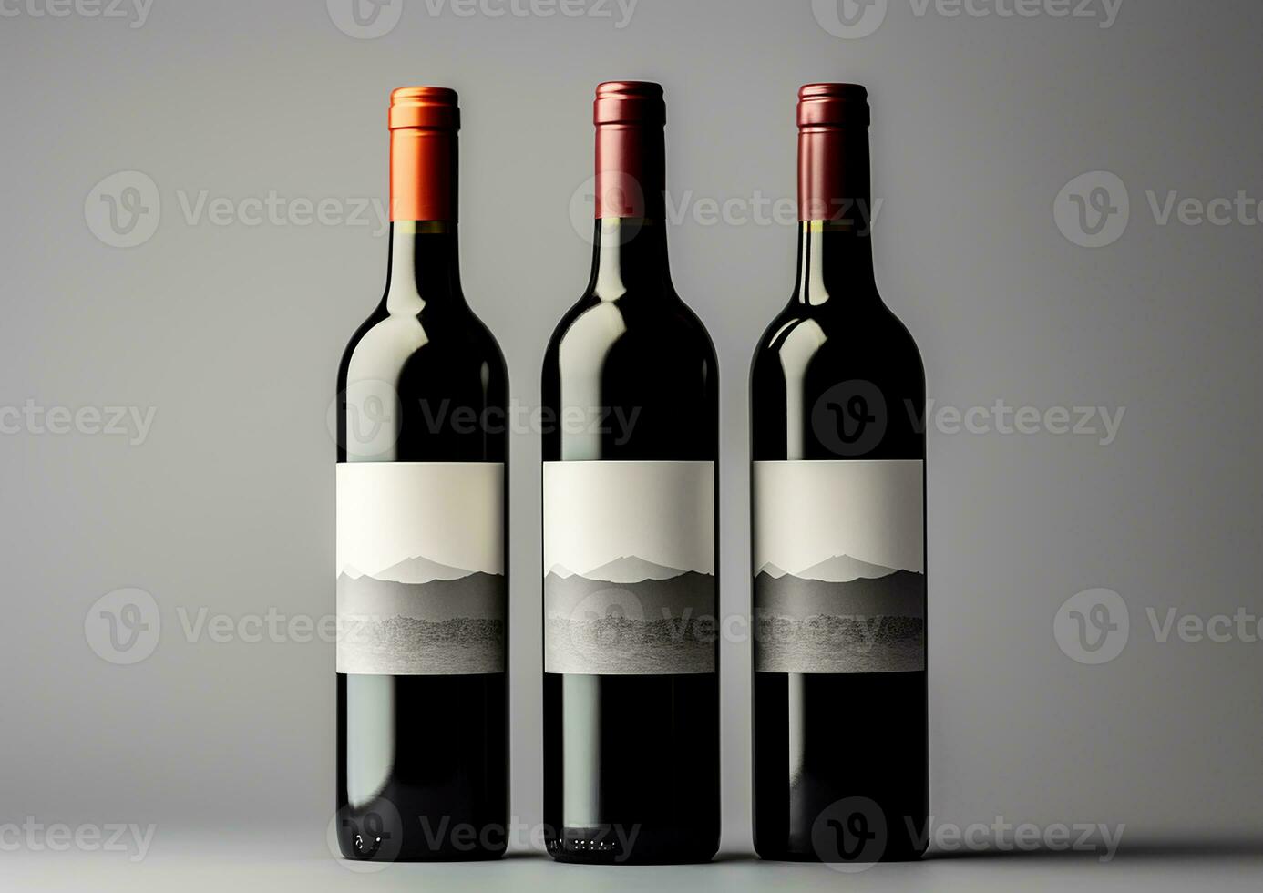 AI generated Red wine bottle with elegant label, luxury drink generated by AI photo