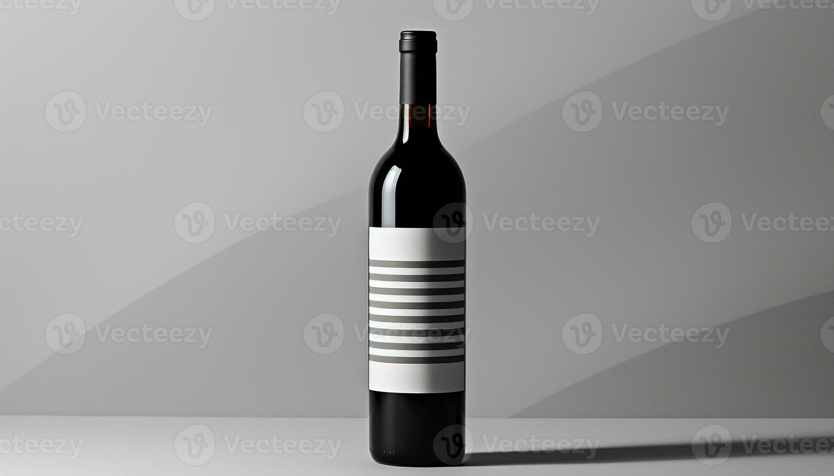 AI generated Wine bottle, glass, drink, label, reflection, , elegant generated by AI photo