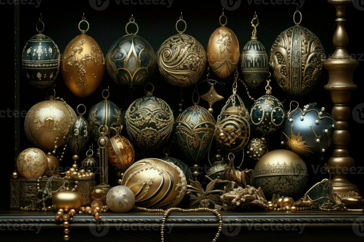 AI generated Ornaments and Baubles - Generative AI photo