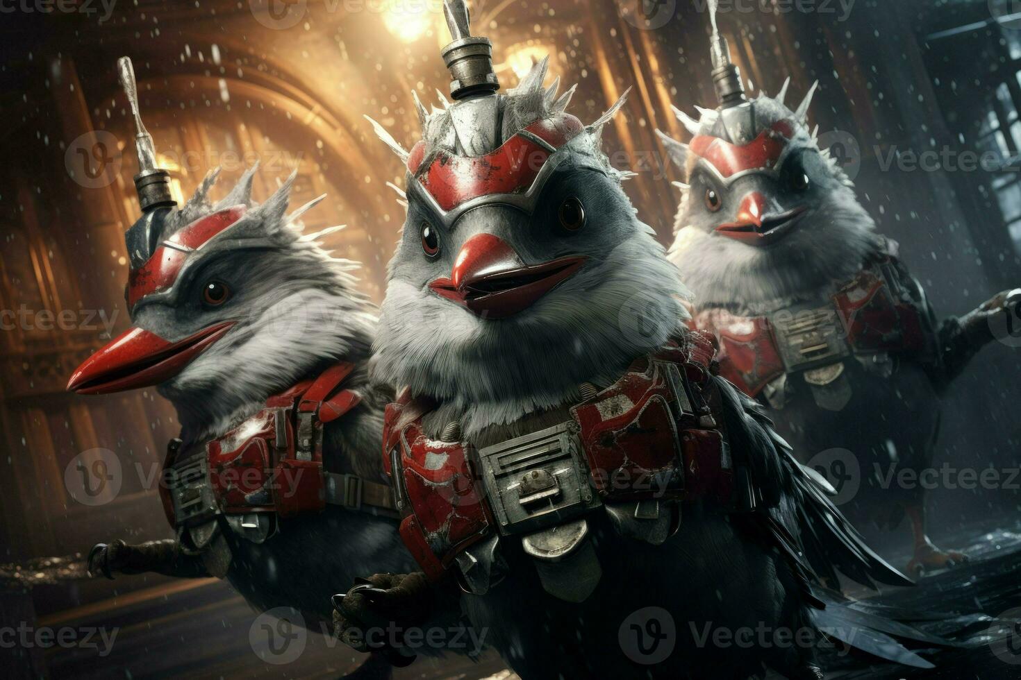 AI generated Majestic thunderbirds, summoning storms and wielding lightning as their weapon - Generative AI photo
