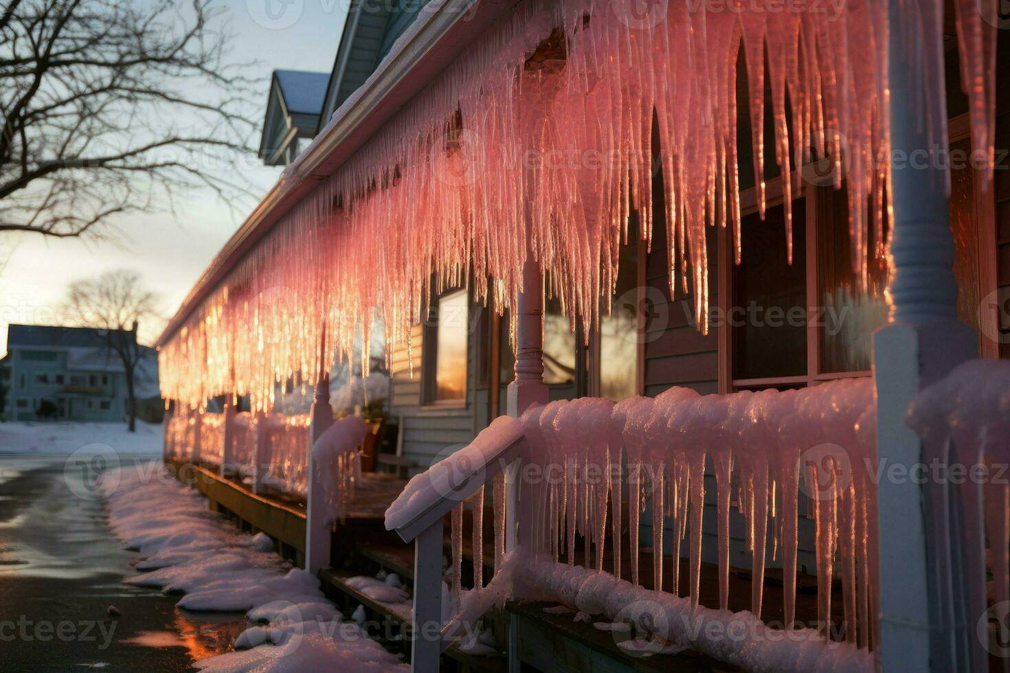 AI generated Icicles - Generative AI photo