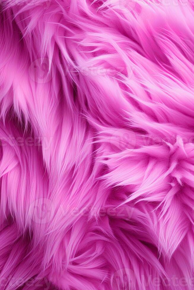 AI generated vertical abstract background texture of fluffy pink fur photo