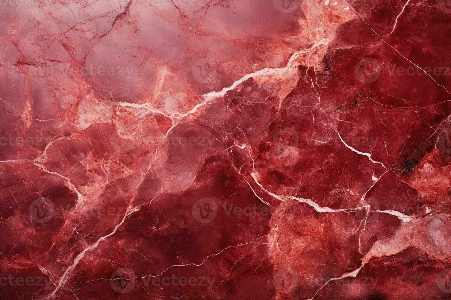 AI generated elegant natural red with white veins marble stone texture, luxury abstract background photo