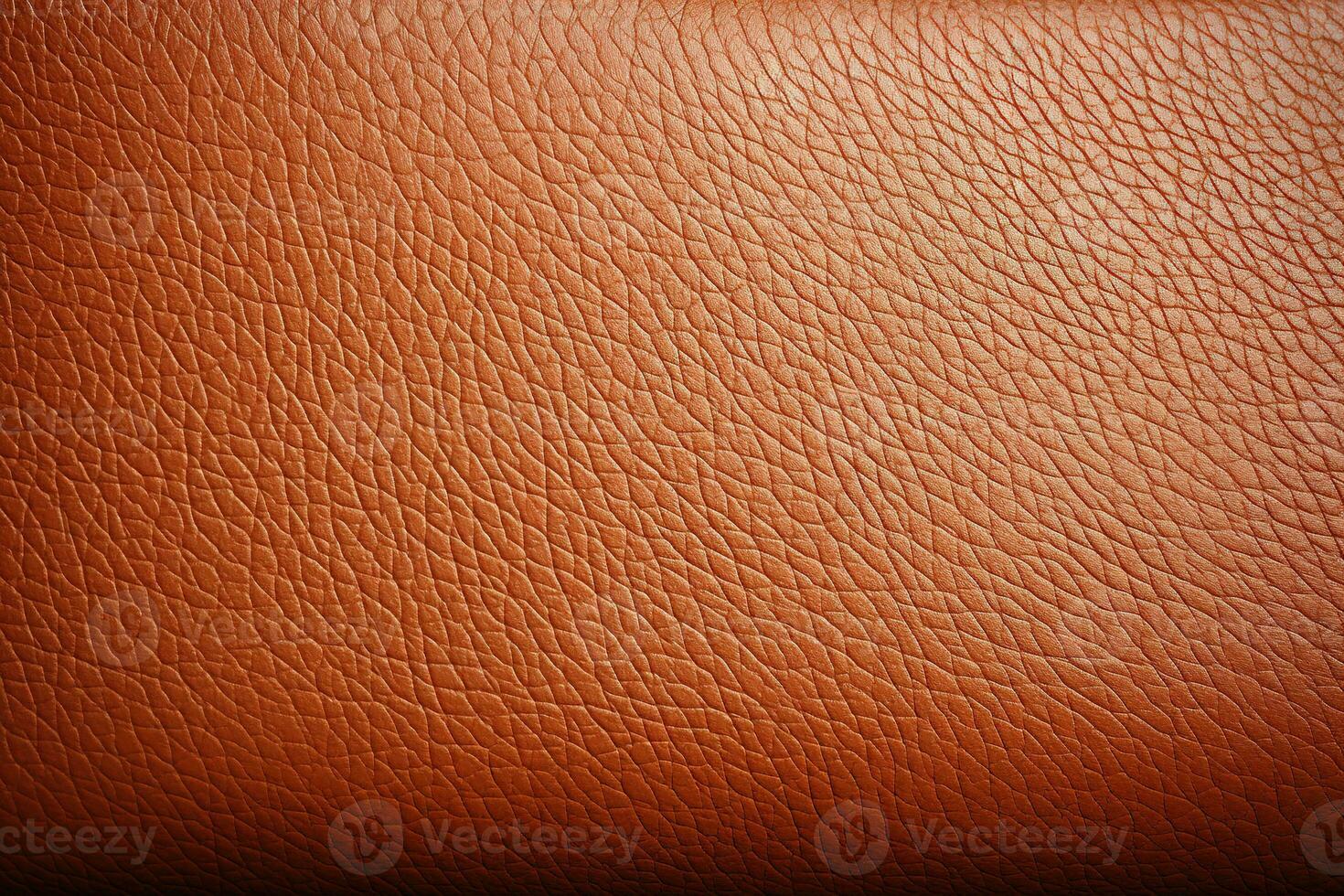 AI generated abstract brown orange genuine leather texture, grunge background photo