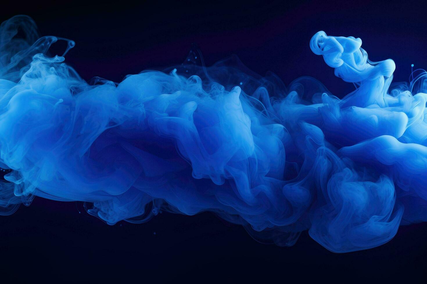 AI generated Abstract colorful blue smoke background, bright colored, Abstract blue smoke on a dark background. Ai generated photo