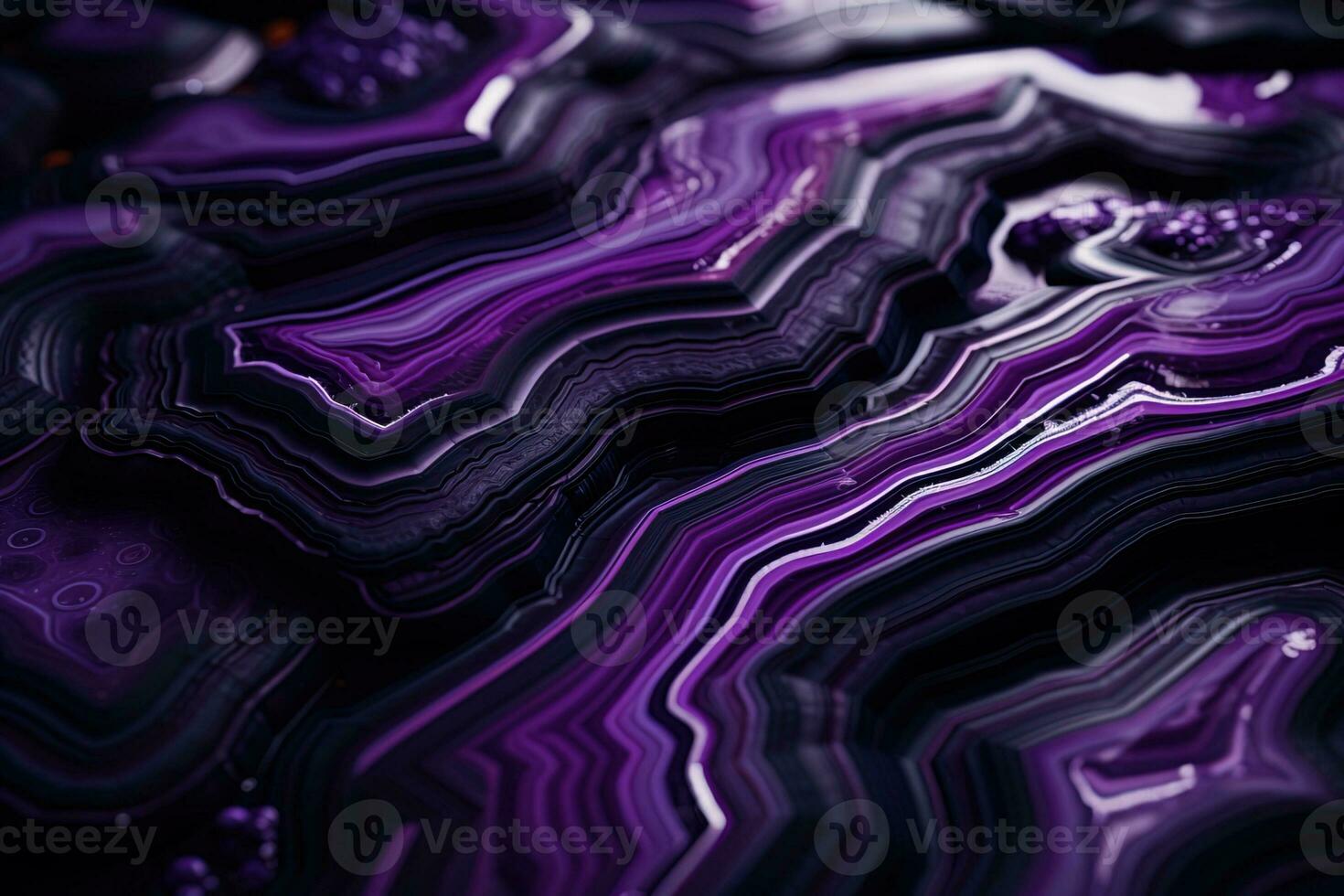 AI generated close up abstract background gem malachite texture black purple photo