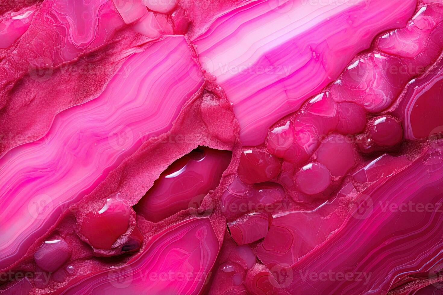 AI generated close up abstract background gem luxury malachite texture bright pink colors photo