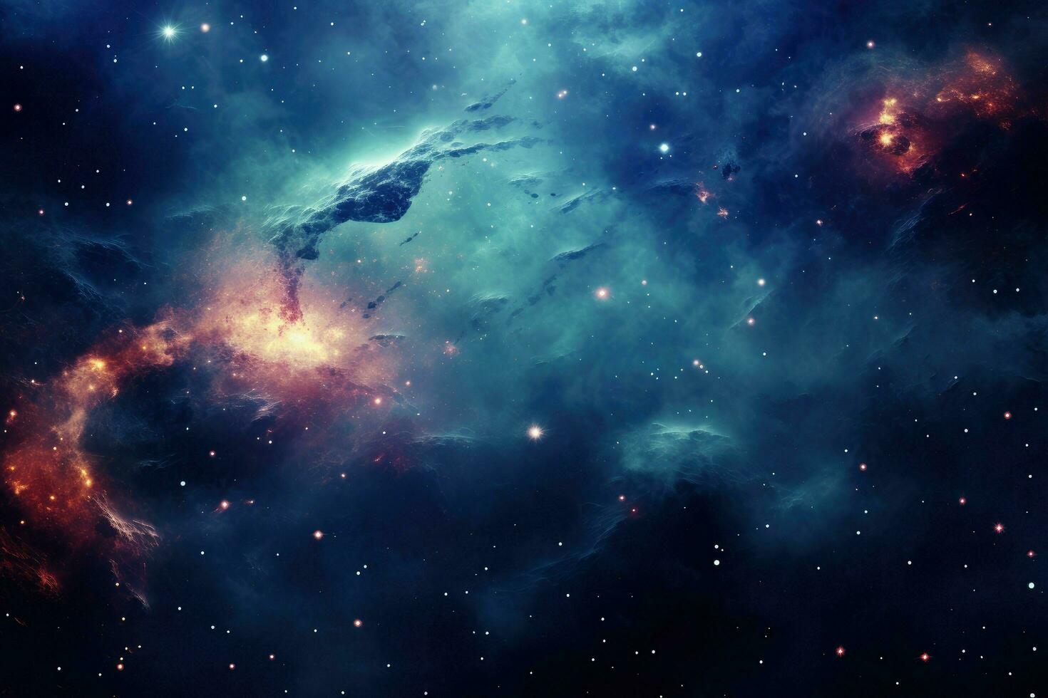 AI generated Universe galaxy wallpaper star particle motion on black background, starlight nebula in galaxy at universe Space background, Ai generated photo