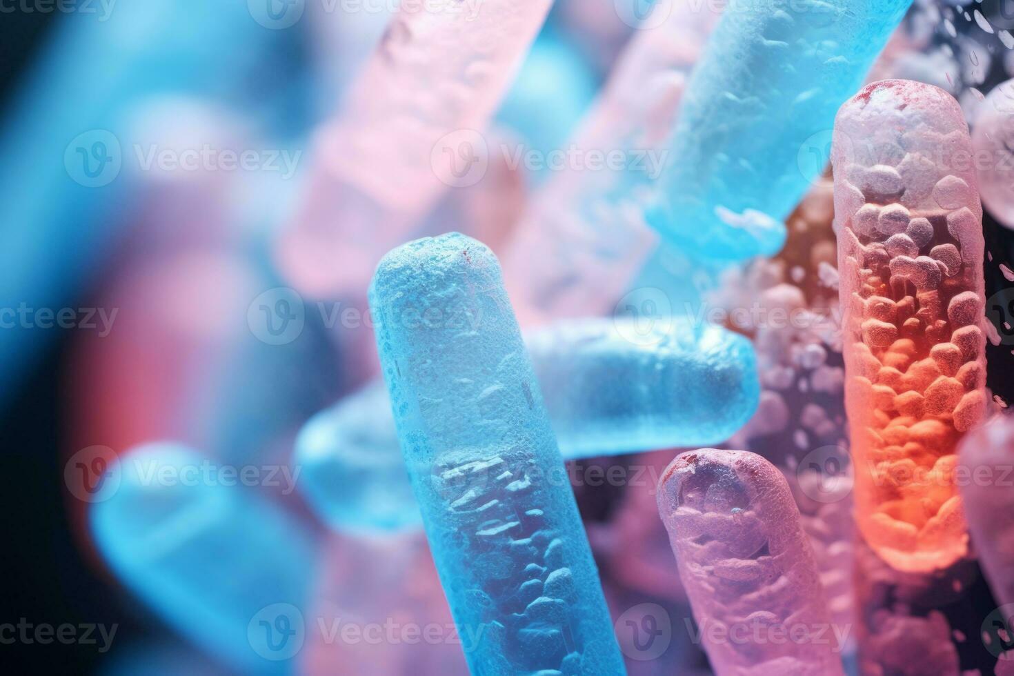 AI generated Enterobacteriaceae, gram-negative rod shaped bacteria. Generative AI photo