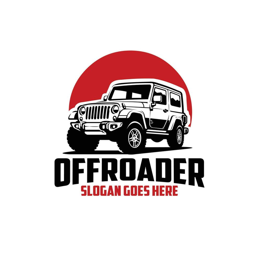 Offroad SUV Logo Vector Art Illustration. Best for Automotive Related Industry