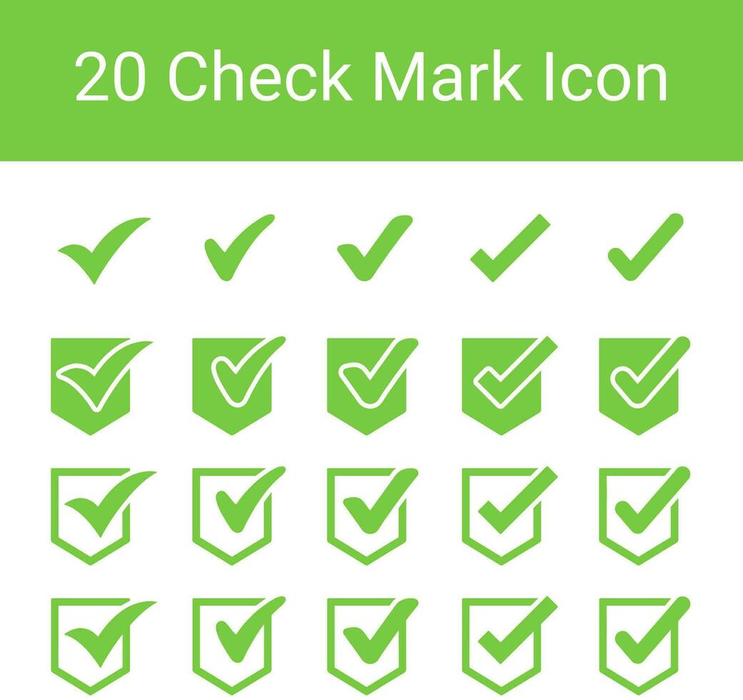 Check Mark, Valid, Yes, Confirmation, Okey, Positive checked, confirm, Acceptance in checklist, icon set vector