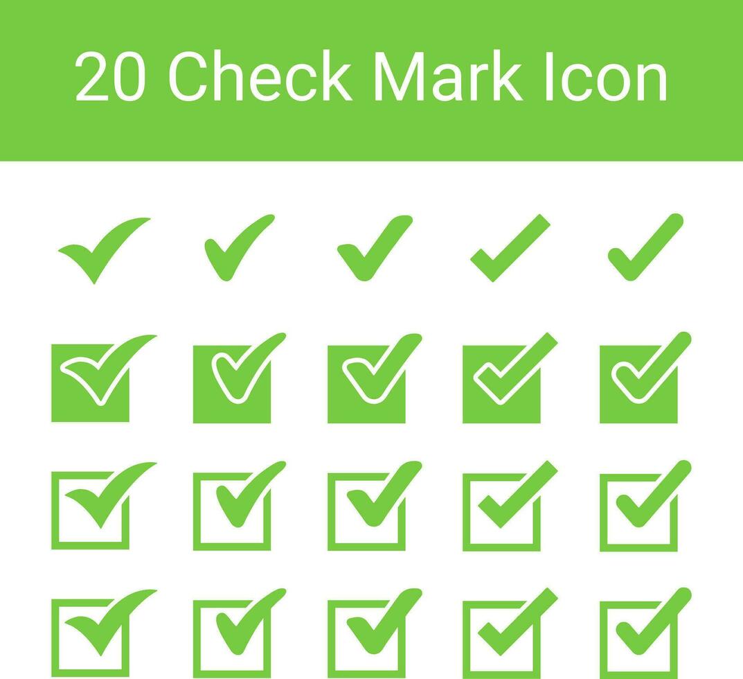 Check Mark, Valid, Yes, Confirmation, Okey, Positive checked, confirm, Acceptance in checklist, icon set vector