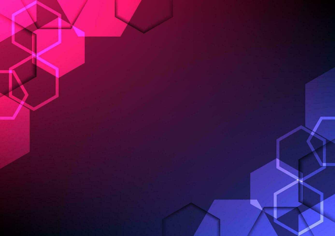 Abstract hexagon futuristic technology background with copy space. For advertising banner tempatation presentation material. vector