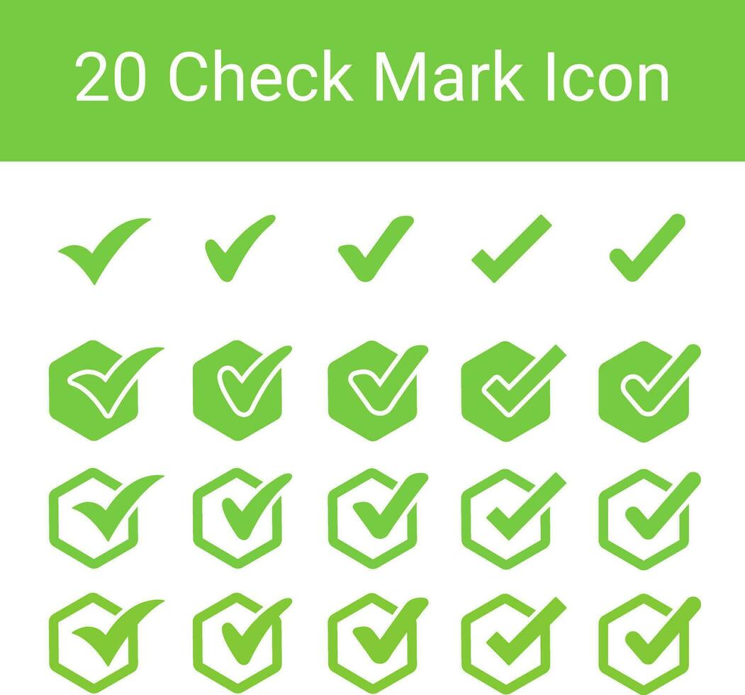 Check Mark, Valid, Yes, Confirmation, Okey, Positive checked, confirm, Acceptance in checklist, icon set vector