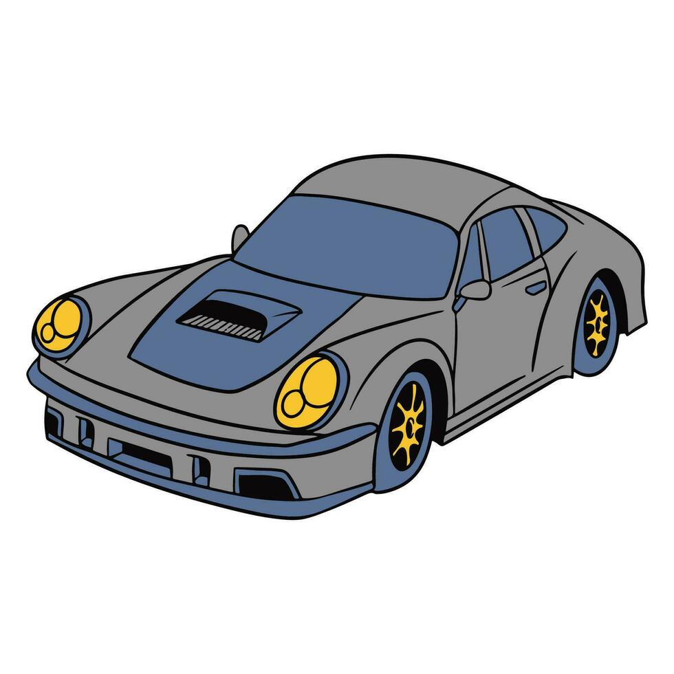 Supercar Hand-drawn illustration vector