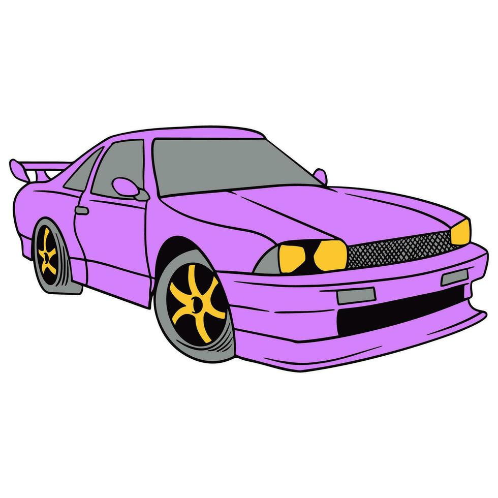 Supercar Hand-drawn illustration vector