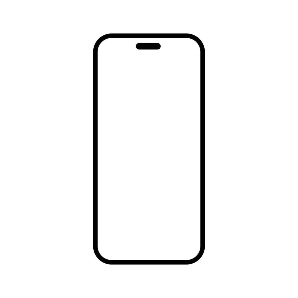 Smartphone or Mobile phone with blank screen Vector Design Template