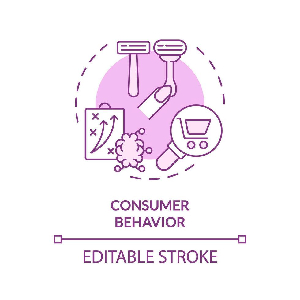 2D editable pink consumer behavior icon, isolated monochromatic vector, thin line illustration representing pink tax. vector