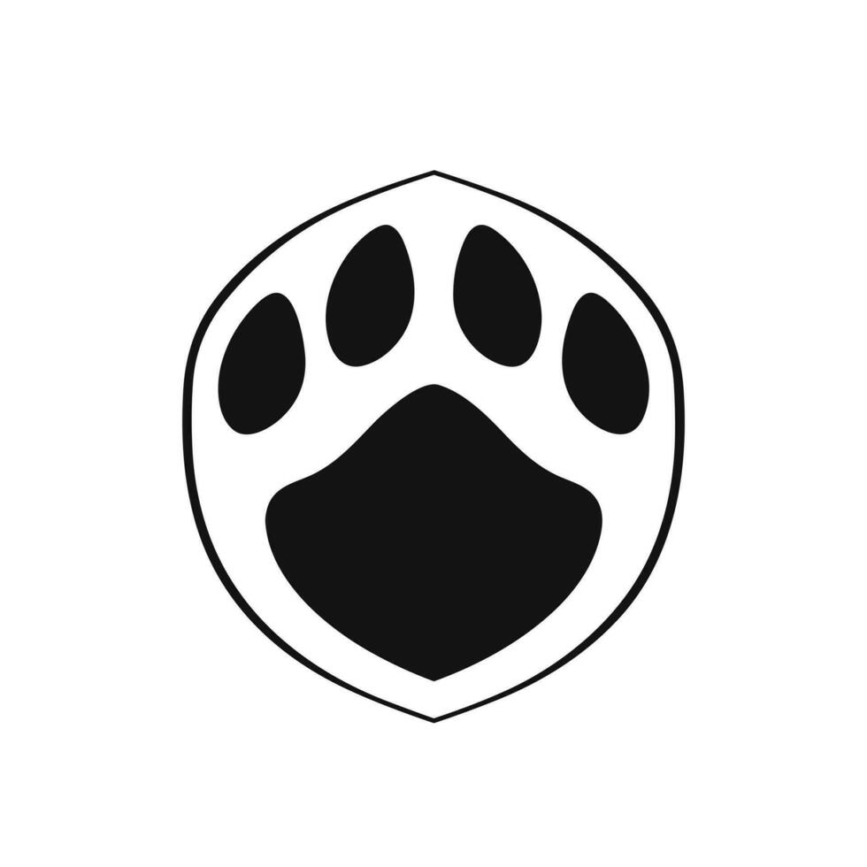 AI generated Endangered animal charity monochrome glyph. Safety and nature protection. Design element. Ai art for corporate branding, pet shop vector