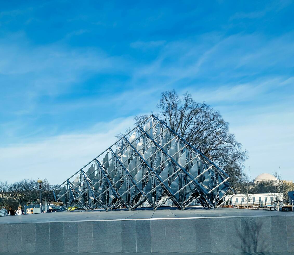 Washington, DC, USA - 12.16.2023 Delta Solar by Alejandro Otero, 1977, near the National Air and Space Museum. photo