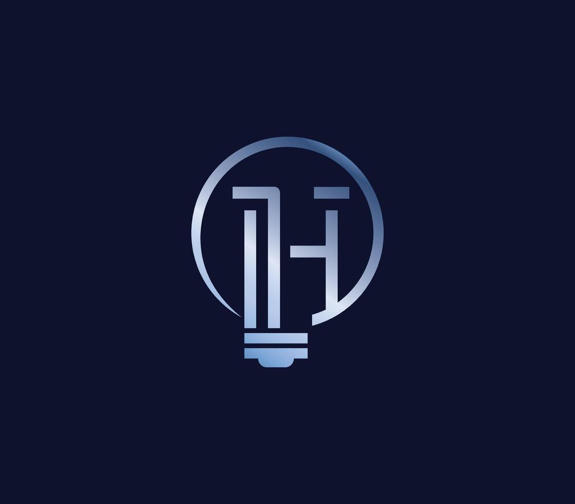 Creative H Letter bulb Energy Power Modern Logo Design Company Concept vector