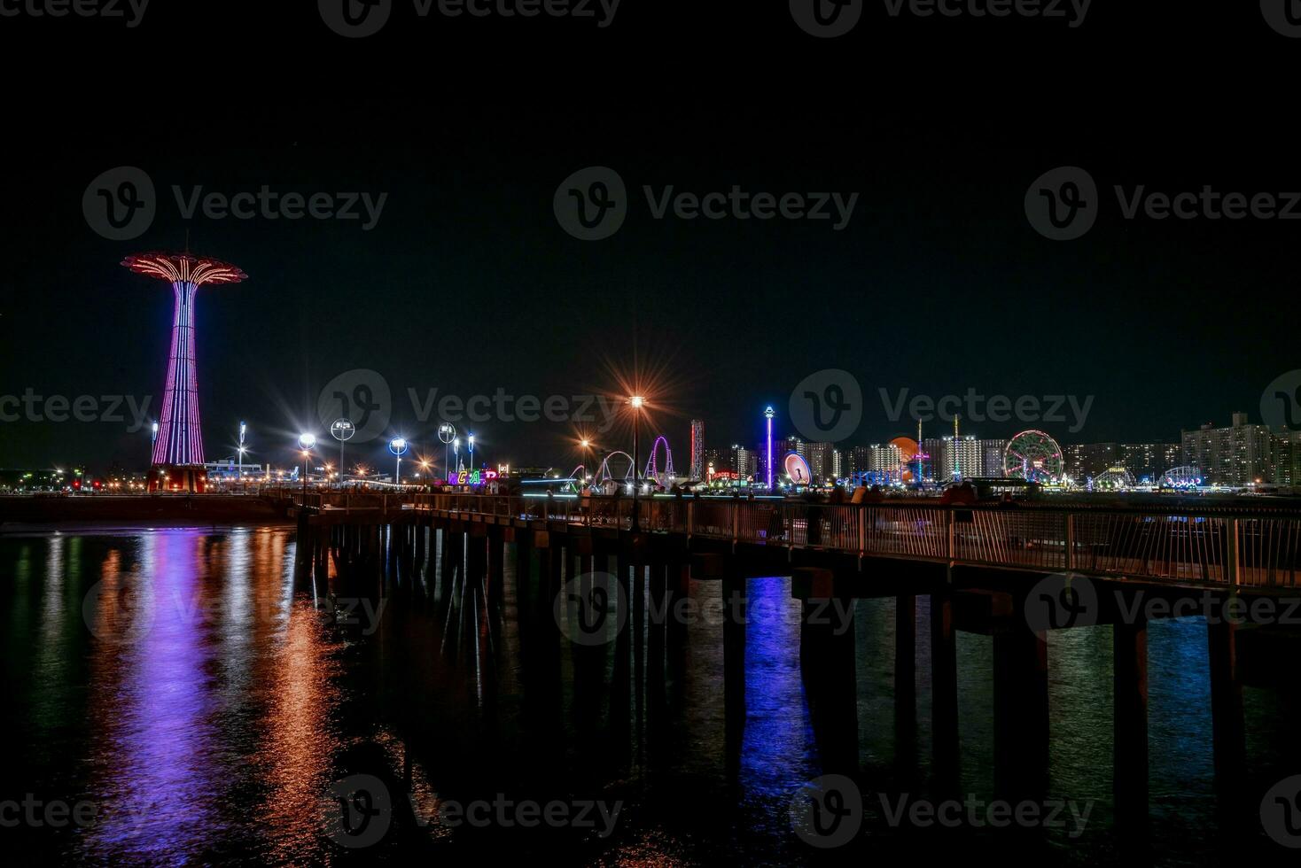 Coney Island at Night photo