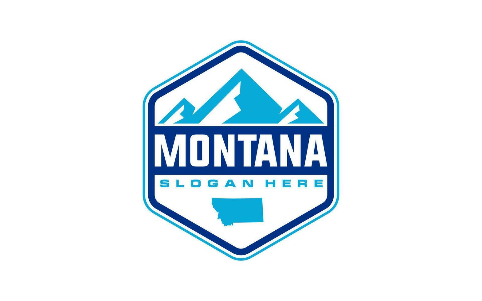 Montana montaña ilustración, al aire libre aventuras logo diseño vector