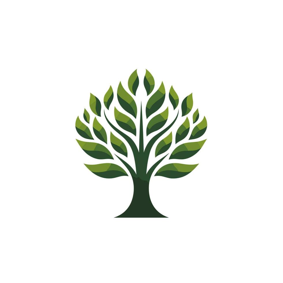 AI generated Consulting business filled gradient logo. Financial planning. Data security. Tree symbol. Design element. Ai art for corporate branding, crm software vector