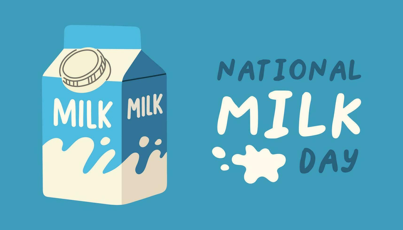 National Milk Day. January 11. Holiday concept. Template for background, banner, card, poster with text inscription. Vector EPS10 illustration.