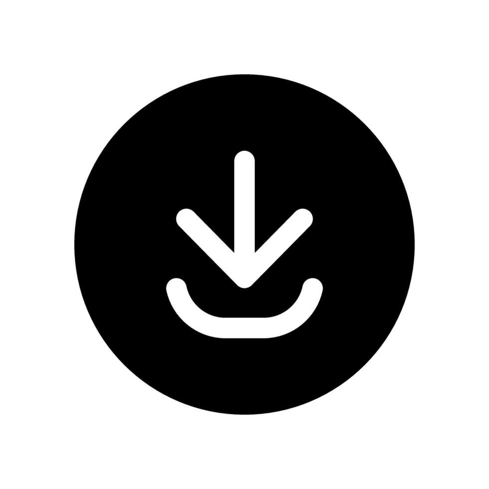 Download icon vector. Upload button illustration. Load symbol or logo. vector