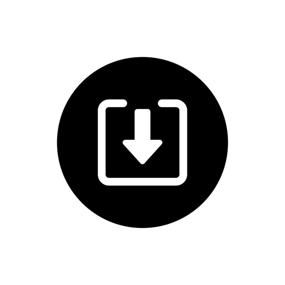 Download icon vector. Upload button illustration. Load symbol or logo. vector