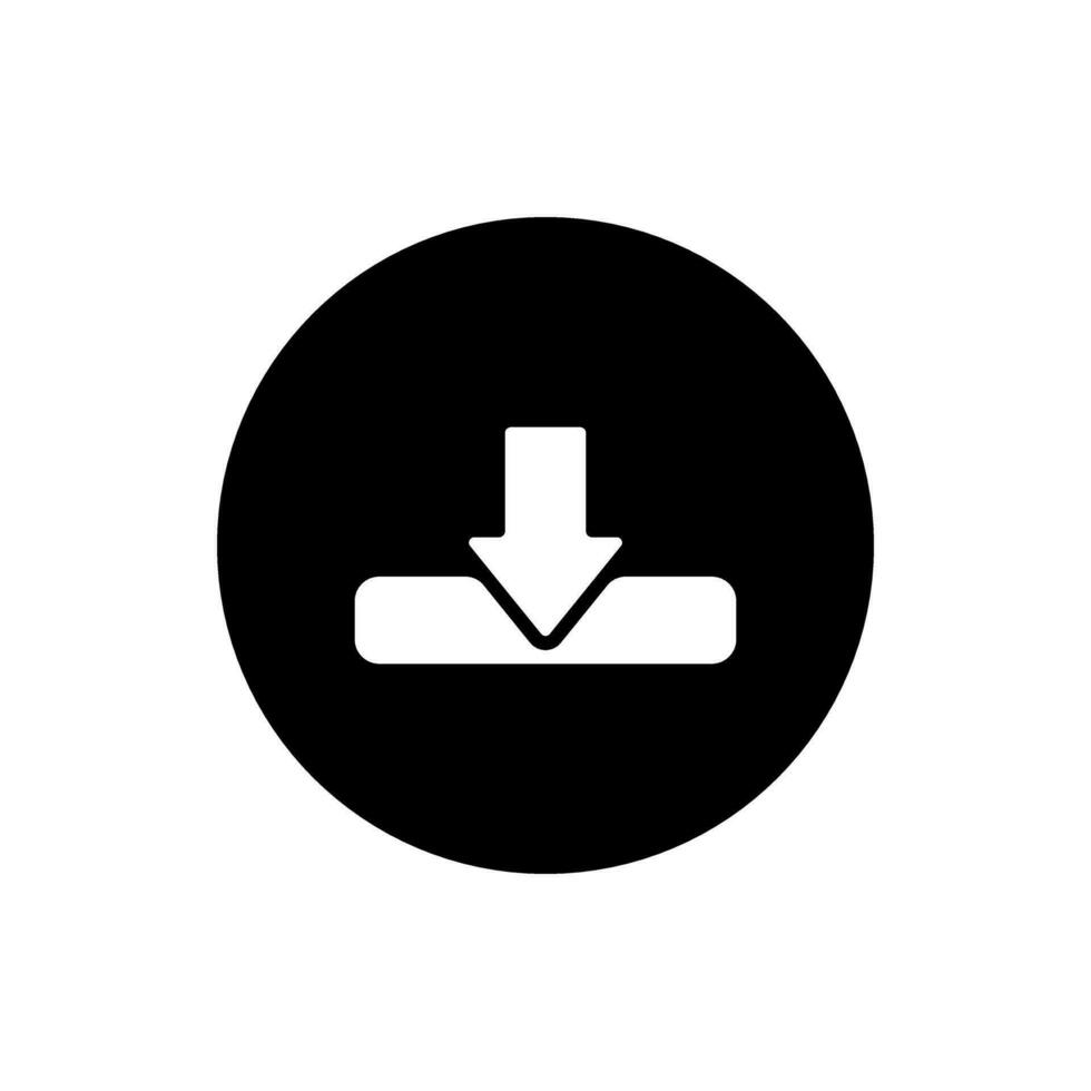 Download icon vector. Upload button illustration. Load symbol or logo. vector