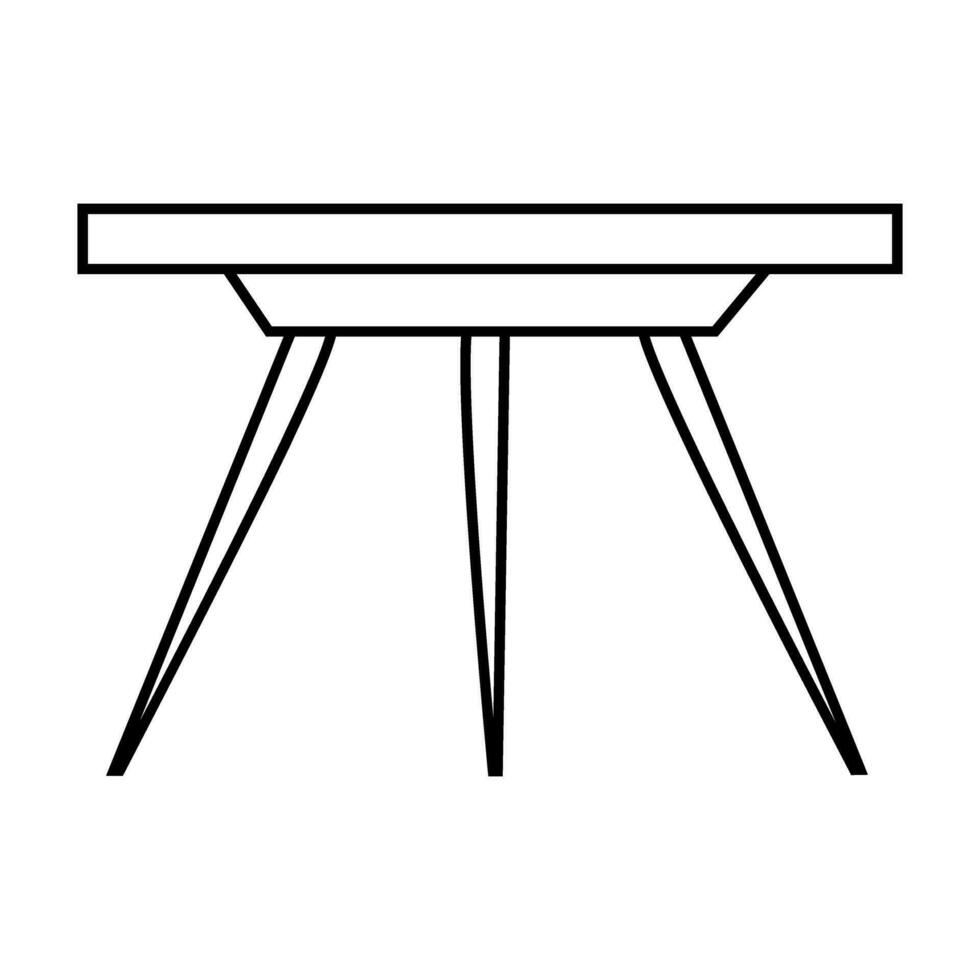mesa icono vector. mueble ilustración signo. café mesa símbolo. lugar de trabajo logo. vector