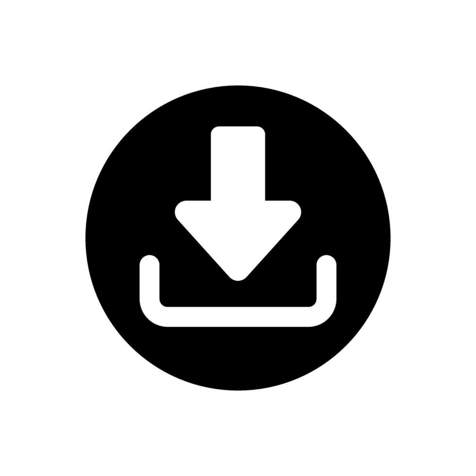 Download icon vector. Upload button illustration. Load symbol or logo. vector