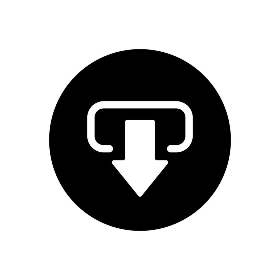 Download icon vector. Upload button illustration. Load symbol or logo. vector
