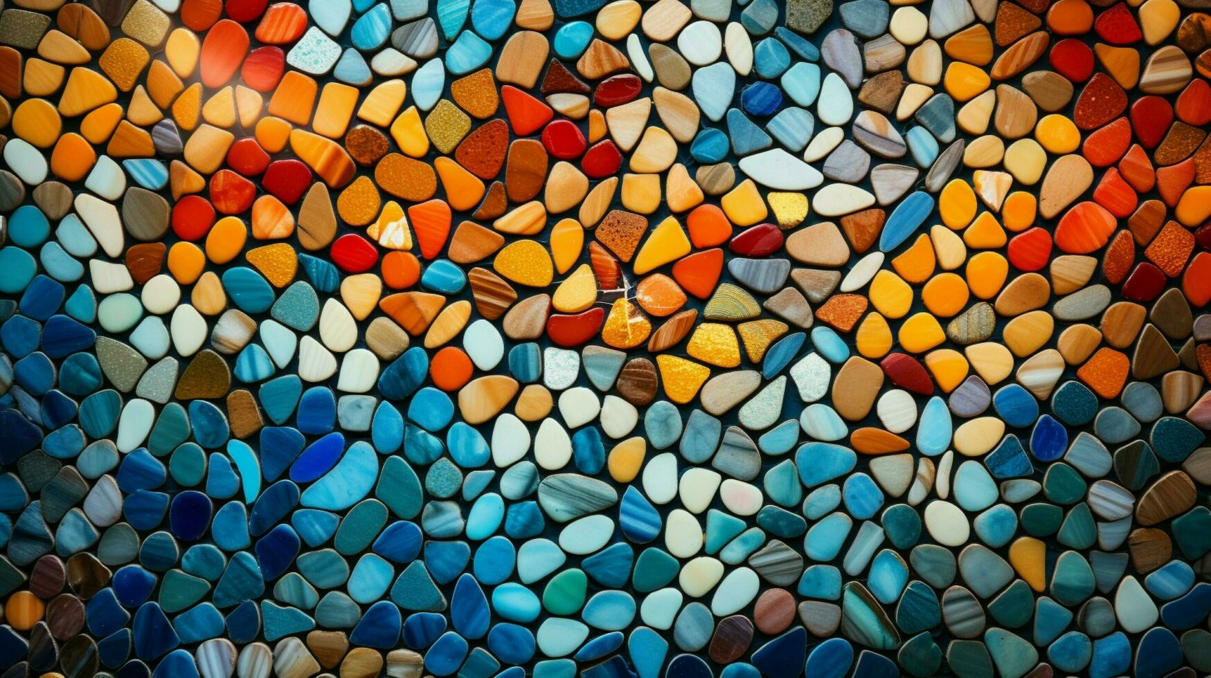 AI generated Mosaic Patterns background photo
