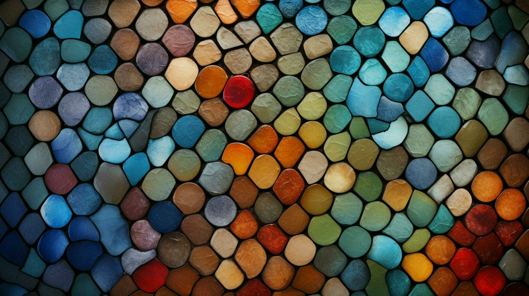 AI generated Mosaic Patterns background photo