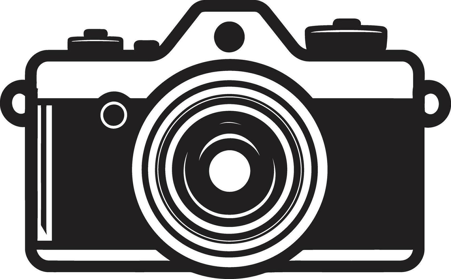Antique Camera Illustration A Timeless Piece of Photographic ArtRetro Film Photography Icon with Intricate Black Silhouette vector
