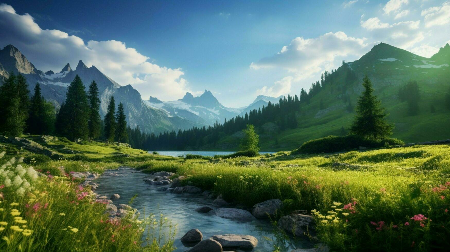 AI generated Nature Landscapes background photo