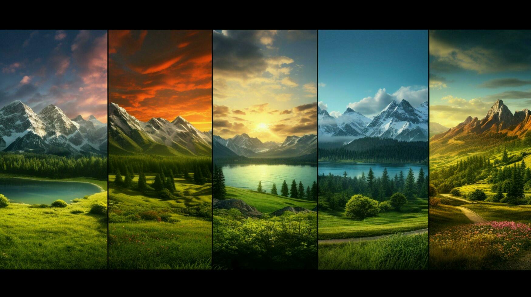 AI generated Nature Landscapes background photo