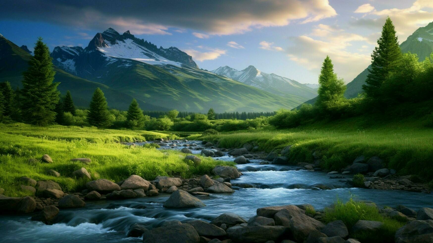 AI generated Nature Landscapes background photo