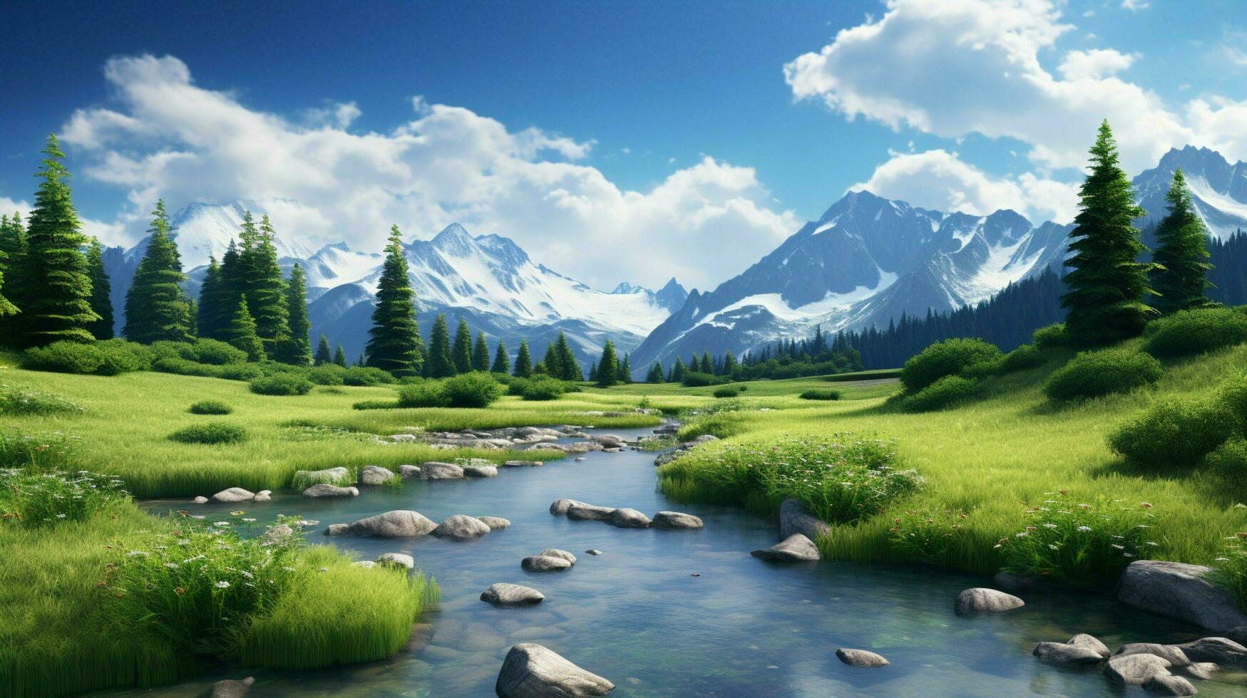 AI generated Nature Landscapes background photo