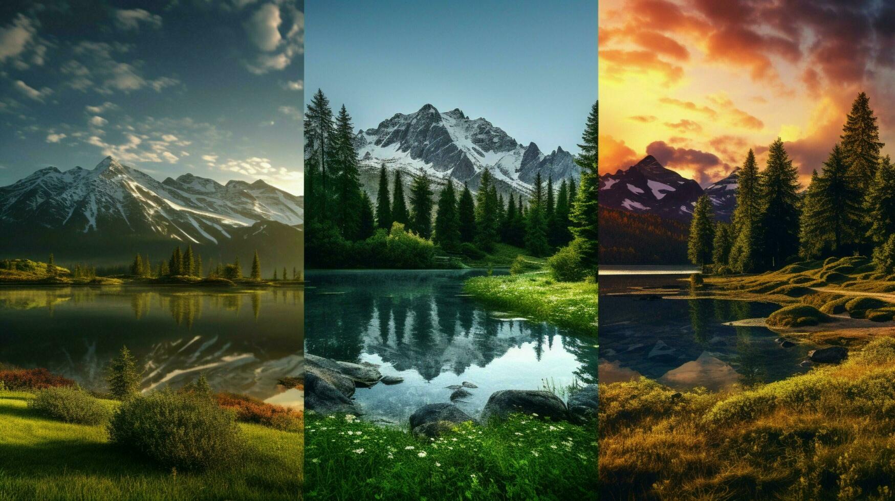 AI generated Nature Landscapes background photo