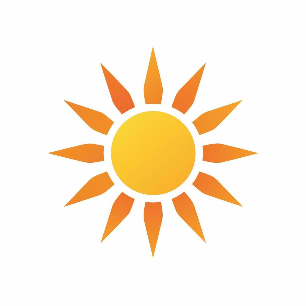 AI generated Solar thermal plant filled gradient logo. Sustainability business value. Sun simple icon. Design element. Ai art for corporate branding, website vector