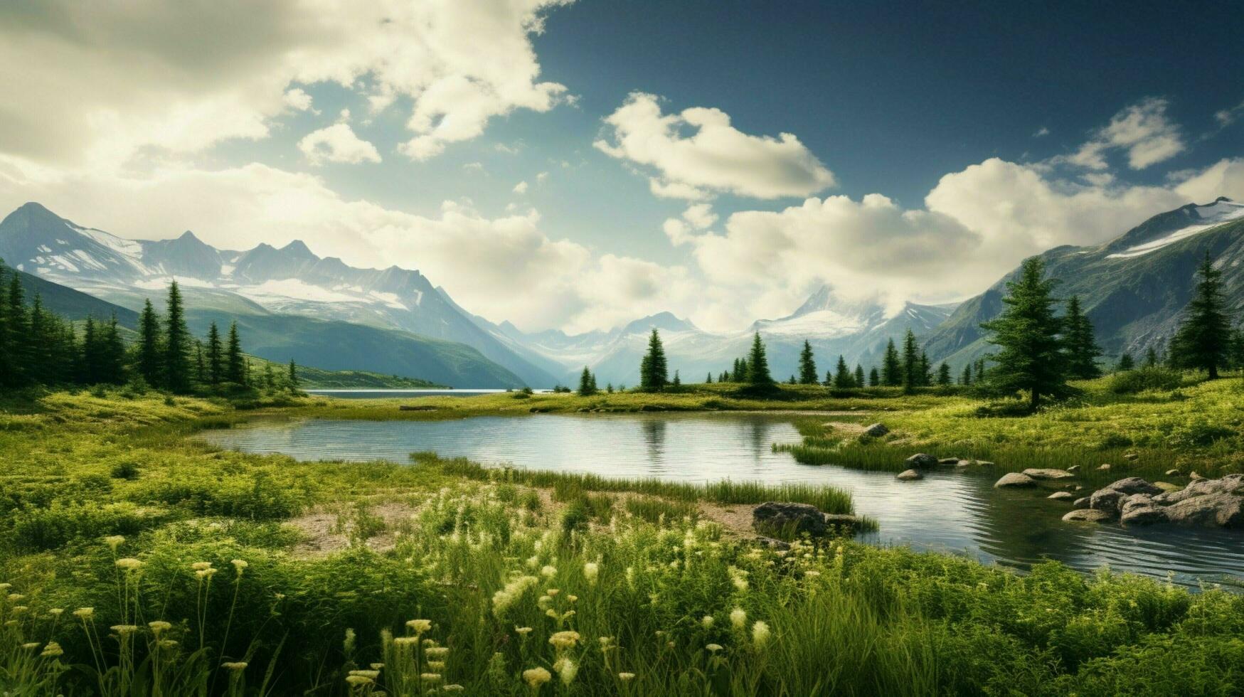 AI generated Nature Landscapes background photo