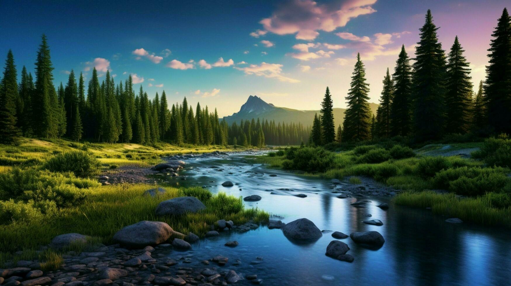 AI generated Nature Landscapes background photo