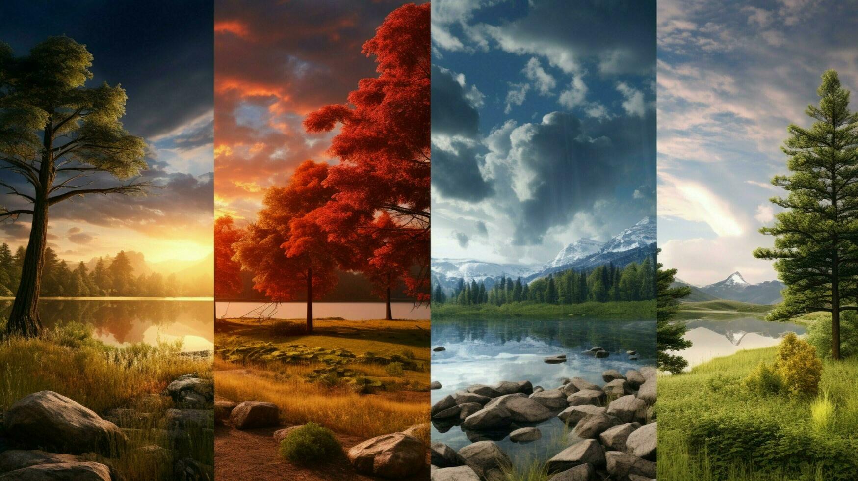 AI generated Nature Landscapes background photo