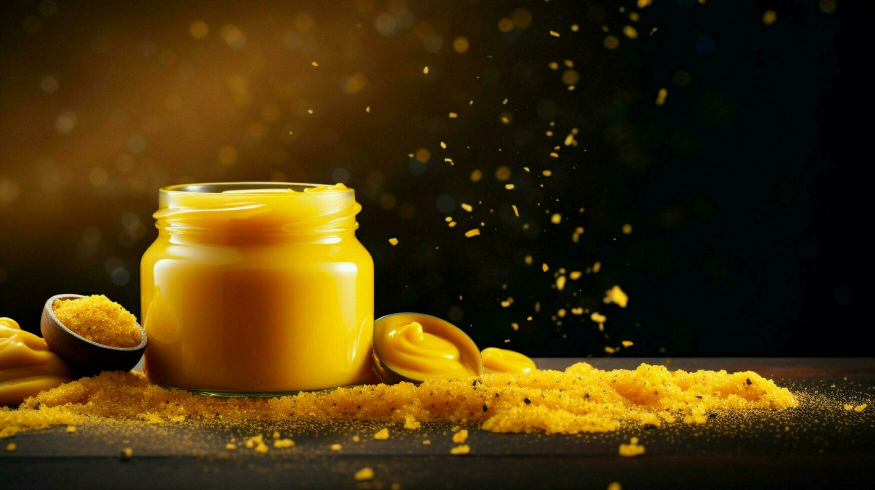 AI generated Mustard hard background photo