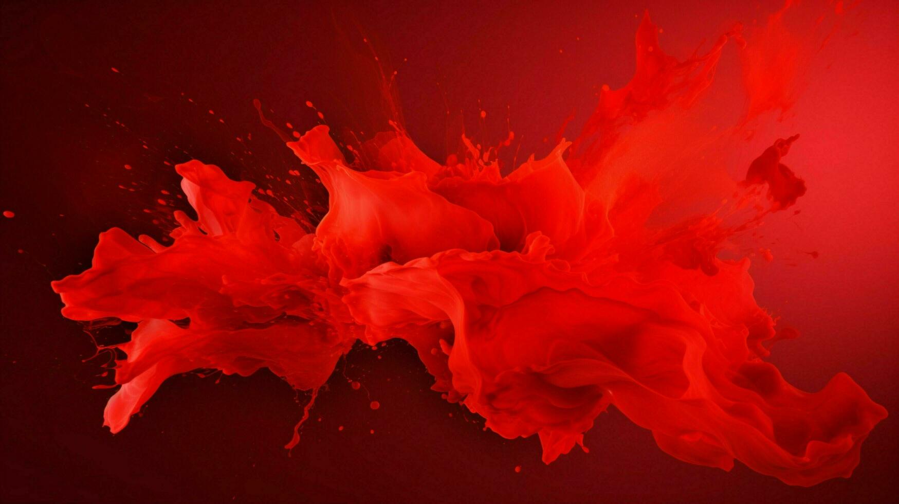 AI generated Red color splash background photo